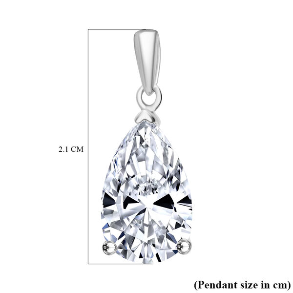LUXURIANT SGL zertifizierter VS-EF Labor Tropfenschliff Diamant Anhänger in 950 Platin - 1 ct. image number 3
